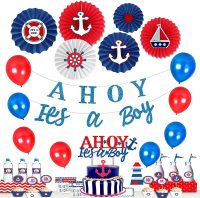 Homond Nautical Baby Shower Decorations for Boy