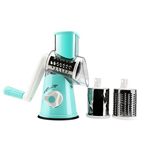 BNUNWISH Round Mandoline Drum Slicer Rotary Cheese Grate