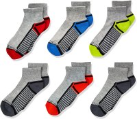 Fruit of the Loom Boys 6-pair Half Cushion Ankle Socks