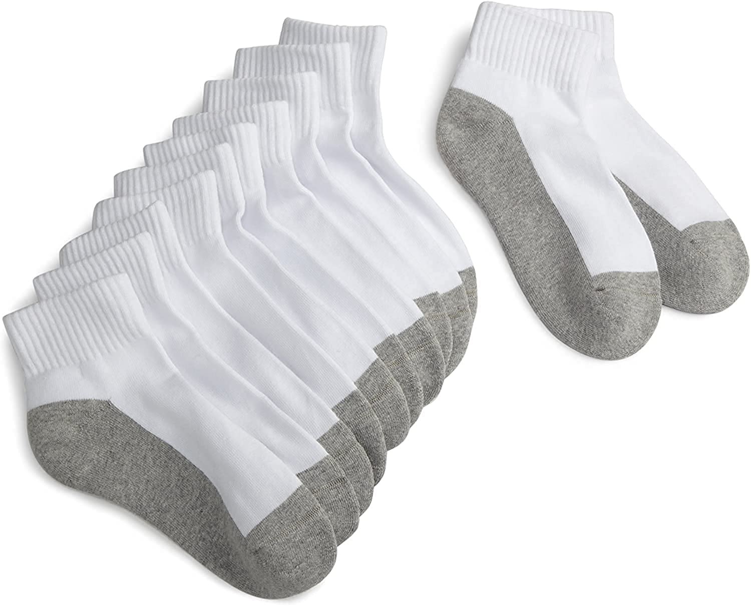 Jefferies Socks Big Boys&#039; Seamless-Toe Quarter Athletic Socks