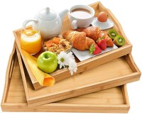 Bambloom 3-set Wooden Serving Tray