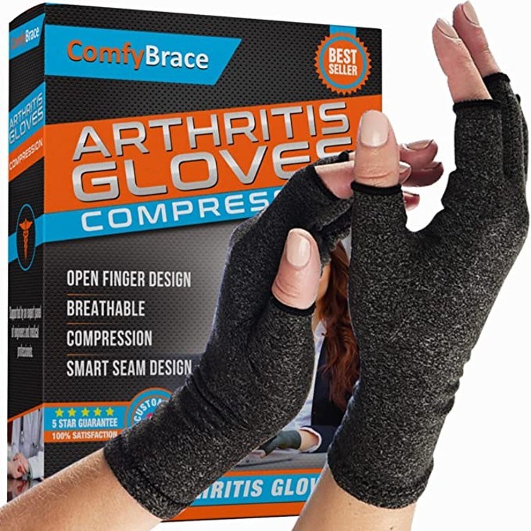 ComfyBrace Fingerless Breathable Compression Gloves
