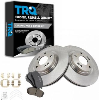 TRQ Front Ceramic Brake Pad and Rotor Kit