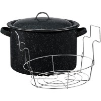 Granite Ware Covered Preserving Canner with Rack, 12 Quart