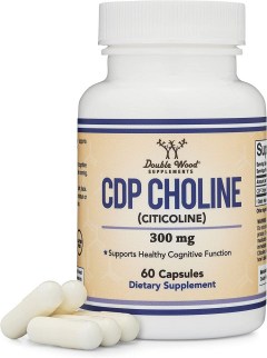 Double Wood Supplements CDP Choline (Citicoline) Supplement, Pharmaceutical Grade