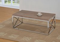 Best Goods For You Reclaimed-Look Chrome Metal Table