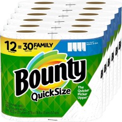 Bounty Quick-Size Paper Towels, 12 Family Rolls