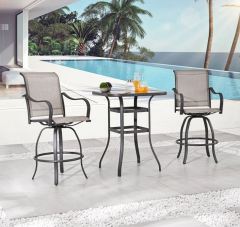 Winston Porter Tadwick Square 2-Person Swivel Bistro Set