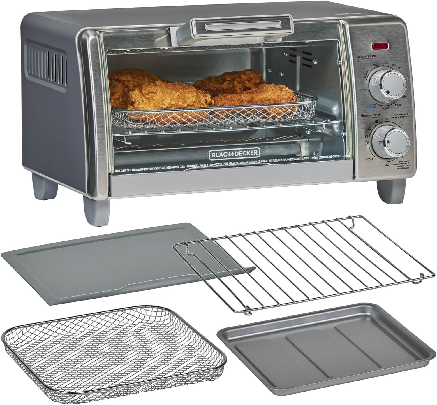 BLACK+DECKER Crisp 'N Bake Air Fry Countertop Convection Toaster Oven