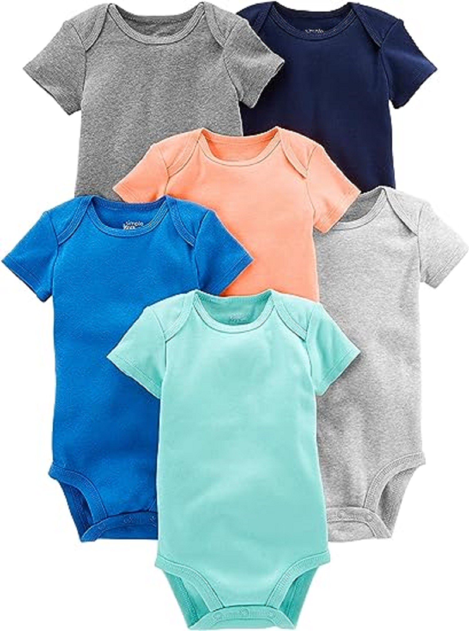 Simple Joys by Carter's Baby Boys' Short-Sleeve Bodysuits, Pack of 6