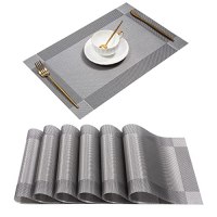 U'Artlines Crossweave Woven Vinyl Placemat Set