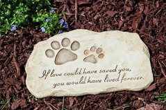 Evergreen Garden Pet Paw Print Devotion Painted Polystone