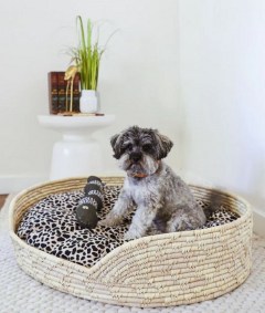 Furb Mangrove Woven Basket Dog Bed