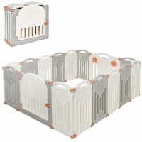Costzon 16-Panel Foldable Baby Fence