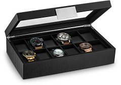 Glenor Co 12 Slot Luxury Carbon Fiber Design Display Case