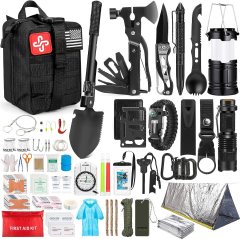 HIHEGD 250-Pc Survival Gear First Aid Kit