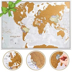 Maps International 33" x 23" Scratch the World Travel Map