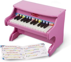 Melissa & Doug Pink Piano with 25 Keys and Color-Coded Songbook