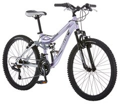 Mongoose Girls' Maxim Full Suspension Bicycle, 24"