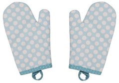 Handstand Kitchen Child's Polka Dot 100% Cotton Shell Pair of Oven Mitts