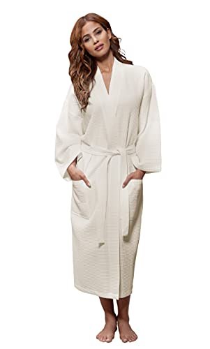 Turquaz Linen Lightweight Waffle Spa Robe