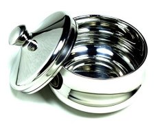 Schone Stainless Steel Shaving Bowl with Lid