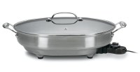 Cuisinart 1500-Watt Nonstick Oval Electric Skillet, Brushed Stainless