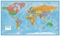 Swiftmaps 24" x 36" World Premier Wall Map