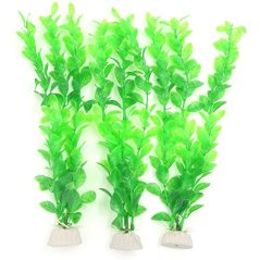 Uxcell Aquarium Green Plastic Artificial Plants