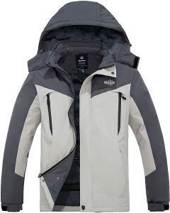 Wantdo Men's Hooded Waterproof Ski Jacket